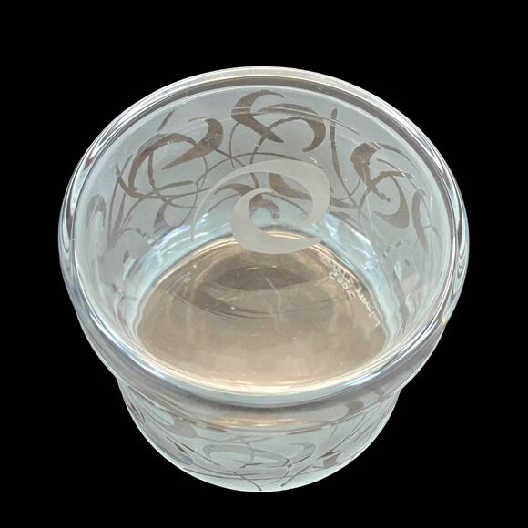 Michael Weems Etched Carved Crystal Elise Candy Dish Jar w/ Lid Maryland - Picture 2 of 6